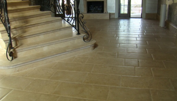 honed and pillowed edge french limestone
