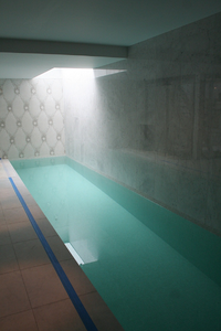 Italian Carrara marble sandblasted swimming pool surround