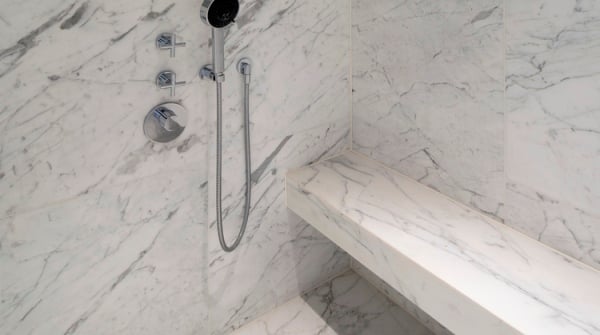 italian marble statuario marble shower enclosure with marble shower bench