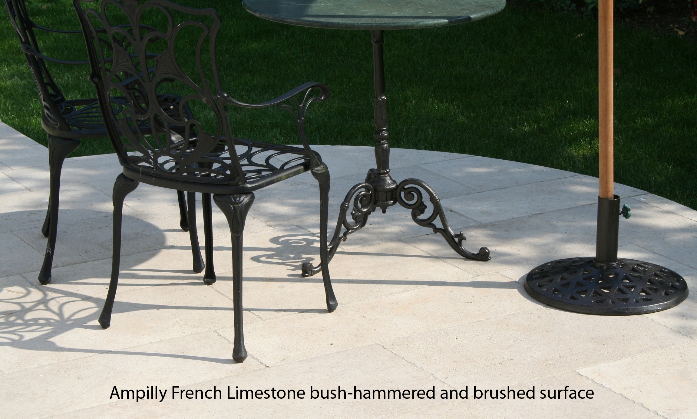 French Limestone patio tiles