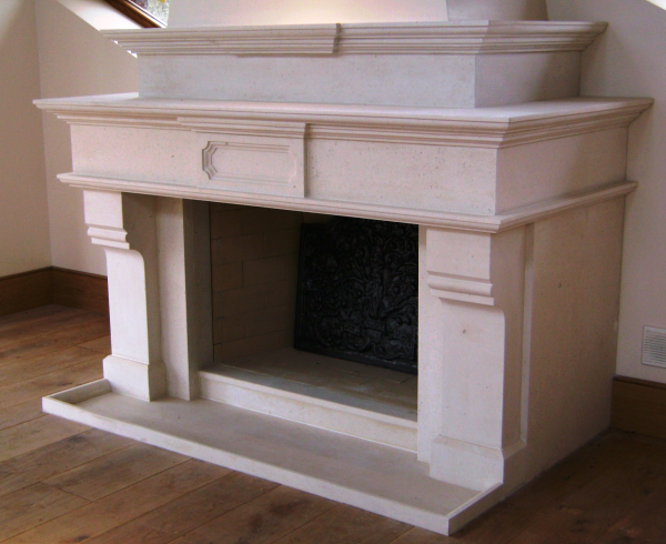 Portuguese Limestone Bespoke Fireplace