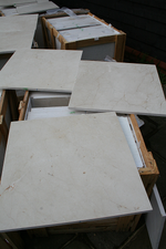 Crema Marfil marble - photo of commercial grade limestone not marble tiles