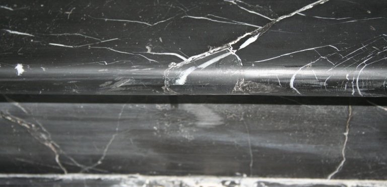 nero marquina marble step repair