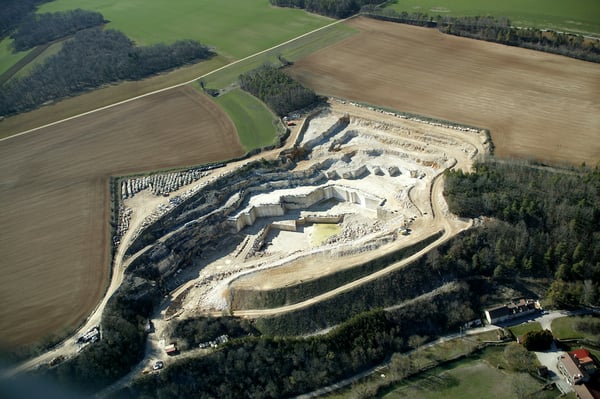 French limestone Chamesson quarry - open for business during Covid-19