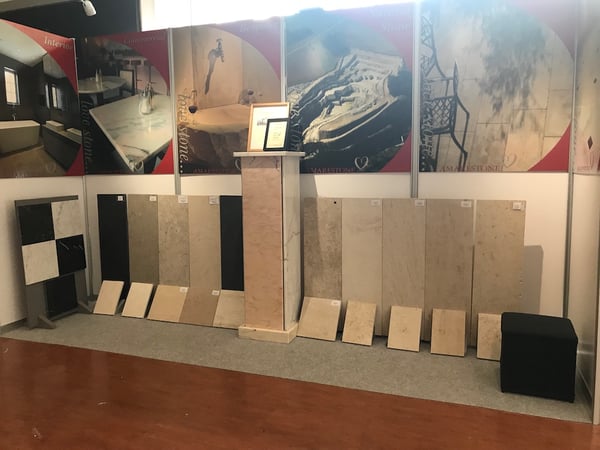 Exhibiting French limestone at HBR-2019